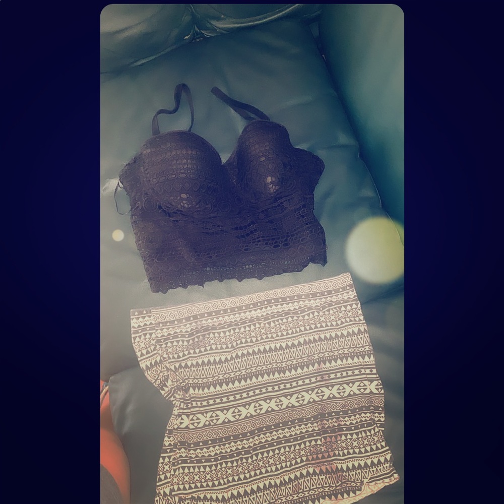 Crop top and skirt